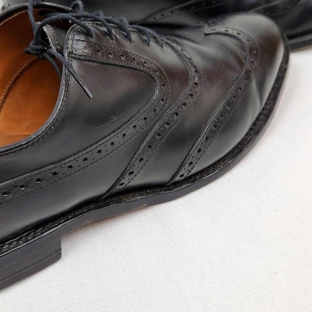 Allen Edmonds Black Birmingham Oxford Leather Dress Shoes - Picture 10 of 12